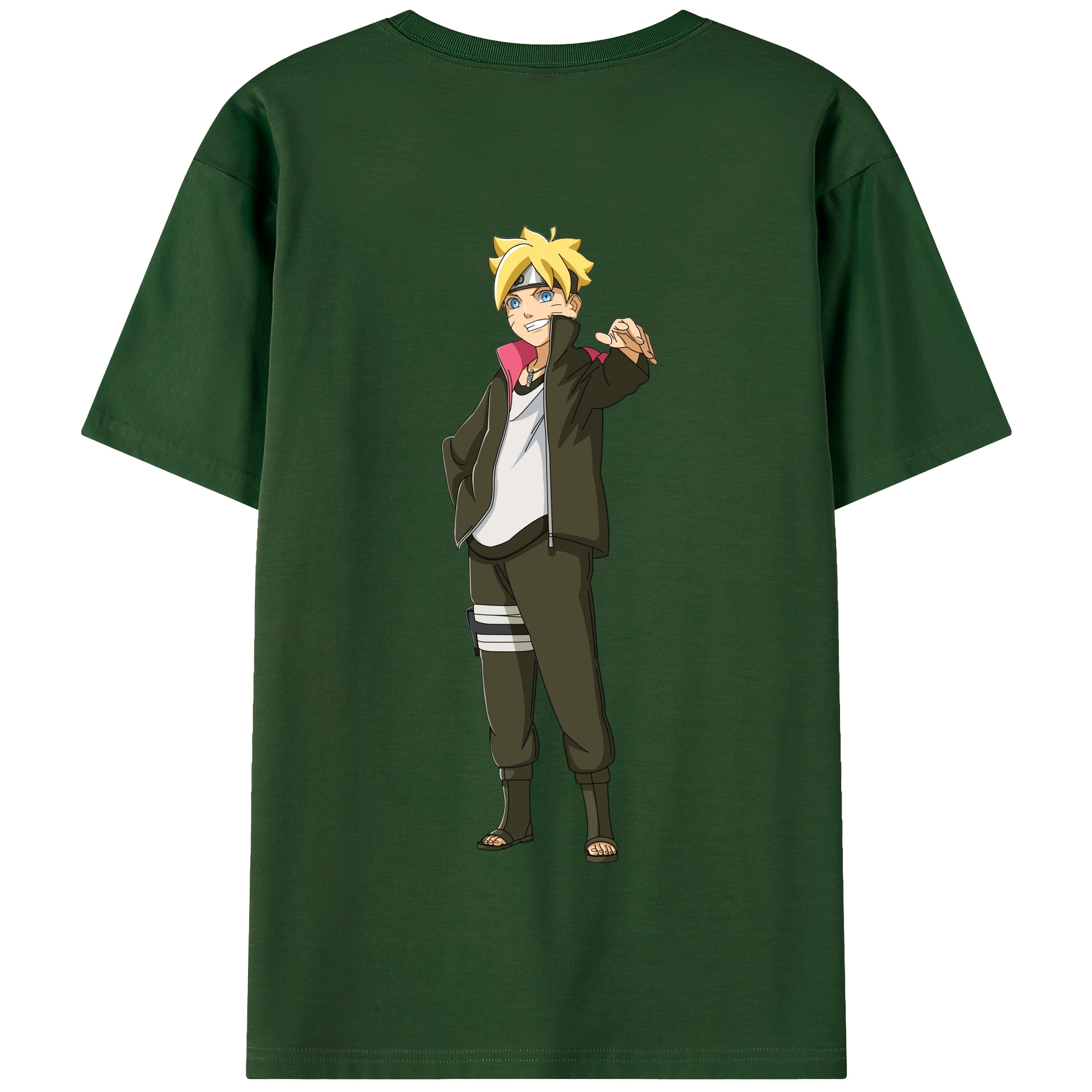 （画像用） NARUTO -ナルト- うずまき ボルト Uzumaki Boruto 綿100％半袖Tシャツ（背面プリント）